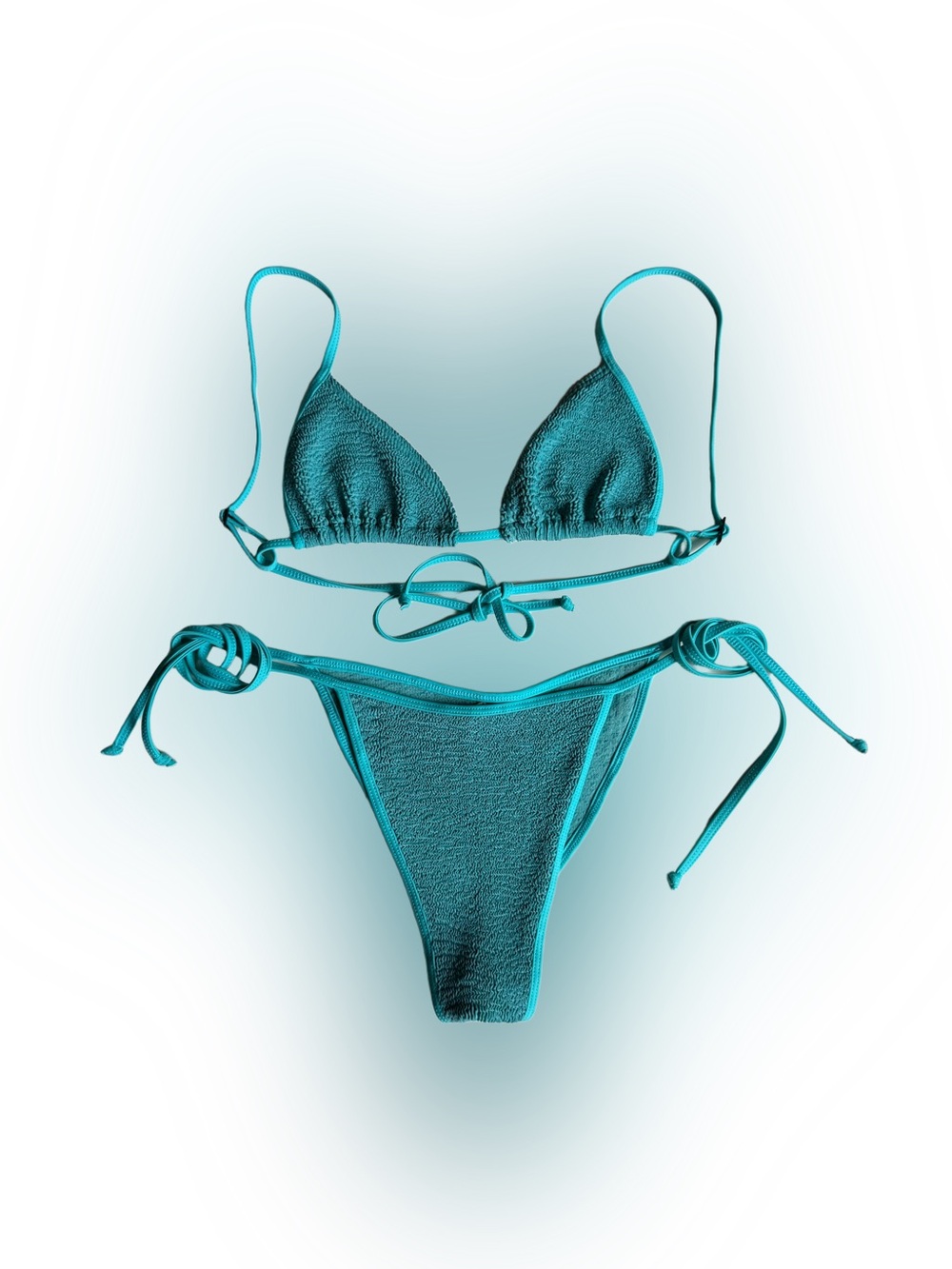 Bondeye Turquoise Tie Bikini Set NWOT
